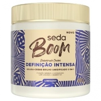 GELEIA CR SEDA BOOM 500G BRILHO UMIDIF 2X1 DEF INT BABOSA/QUERATINA