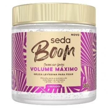 GELEIA LEVISSIMA SEDA BOOM 500G VOL MAXIMO OLEO GIRASSOL/BAMBU/FILTRO UV