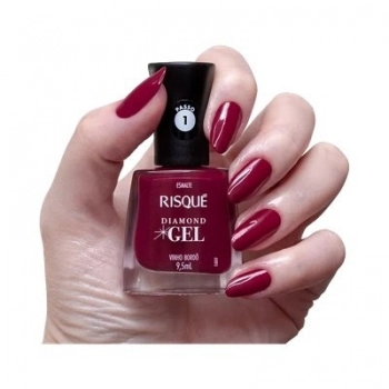 ESM RISQUE CR DGEL 9,5ML VINHO BORDO
