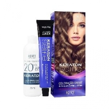 TINT KERATON SELFIE 6.47 LOURO ESCURO ACOBREADO MARROM