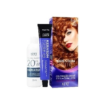 TINT KERATON SELFIE 8.44 LOURO CLARO ACOBREADO INTENSO