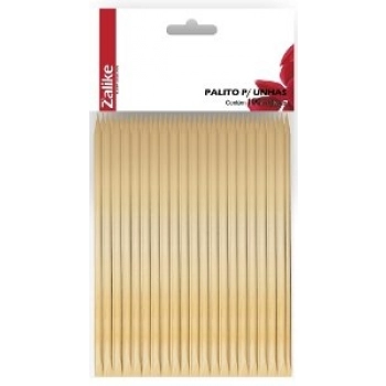 PALITO UNHAS ZALIKE C/100 MADEIRA PONTA CHANFRADA 13CM -836