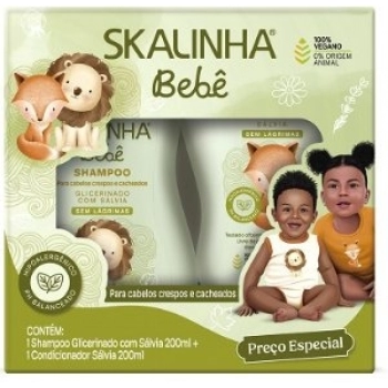 KIT SKALINHA BEBE 200ML SH+COND SALVIA