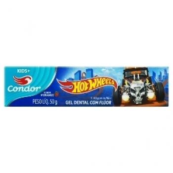 GEL DENTAL CONDOR ACIMA 6 ANOS 50GR HOT WHEELS C/ FLUOR