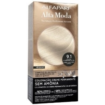 TINT ALTA MODA S/ AMONIA 9.1 LOURO CLARISSIMO CINZA