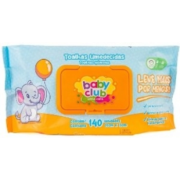 TOALHA UMED BABY CLUB C/ 140UN LV MAIS POR MENOS