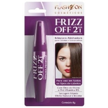 MASCARA ALINHADORA CABELO/SOBRANCELHA FLASH ON BL 8G FRIZZ OFF 2 EM 1