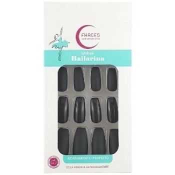 UNHAS FHACES BAILARINA C/56 ALL BLACK BRILHO E FOSCO