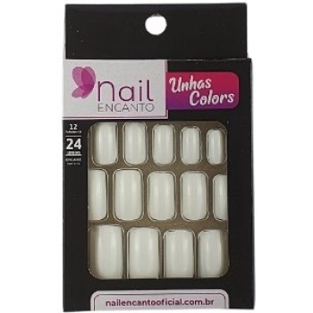UNHAS FHACES NAIL ENCANTO COLORS LONGA C/24 BRANCA