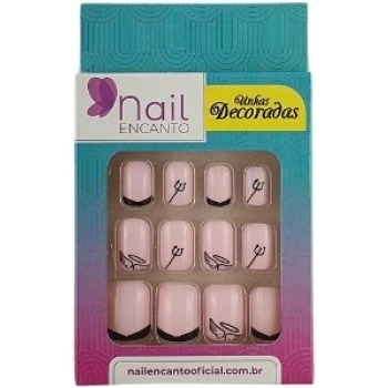 UNHAS FHACES NAIL ENCANTO DECORADAS C/24 BEM E MAL