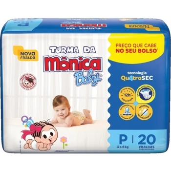FRALDA TURMA DA MONICA JUMBINHO P C/20