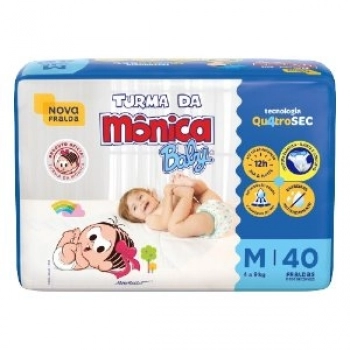 FRALDA TURMA DA MONICA MEGA ECONÔMICA M C/40