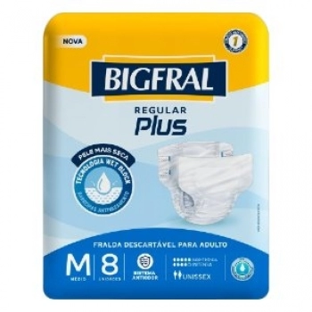 FRALDA ADULTO BIGFRAL PLUS M C/8