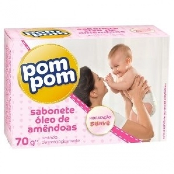 SAB POMPOM 70G OLEO DE AMENDOAS