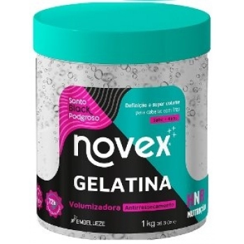 GELATINA CAP NOVEX 1KG SANTO BLACK VOLUMIZADORA