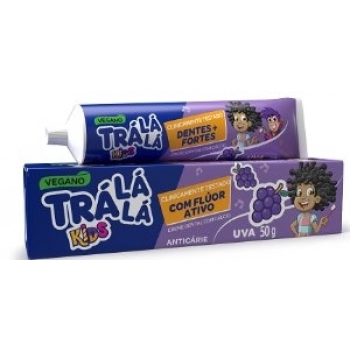 CR DENTAL TRA LA LA KIDS 50G FLUOR ATIVO/CALCIO ANTICARIE UVA