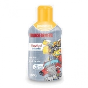 GEL DENTAL LIQUIGEL INF TRANSFORMERS POWERDENT 100G C/ FLUOR TUTTI FRUTTI