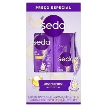 KIT SEDA SH 300ML+COND 190ML VIT C/OLEO DE MACADAMIA/PROTEINA DA SEDA/LISO PERF