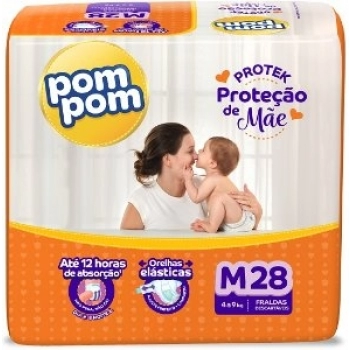 FRALDA POMPOM PROTEK PROTECAO DE MAE JUMBO C/28UN M