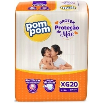 FRALDA POMPOM PROTEK PROTECAO DE MAE JUMBO C/20UN XG