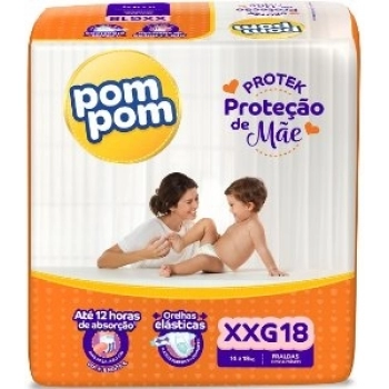 FRALDA POMPOM PROTEK PROTECAO DE MAE JUMBO C/18UN XXG