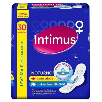 ABS INTIMUS NOTURNO C/30 C/ABAS SUAVE LV+PG-