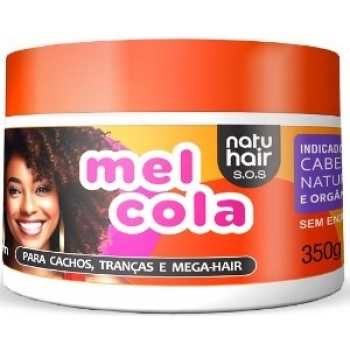 MEL COLA CAP NATU HAIR 360G SOS CACHOS/TRANCAS/MEGA HAIR