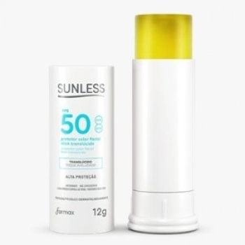 PROT SOLAR FACIAL SUNLESS FARMAX STICK 12G FPS50 TRANSLUCIDO