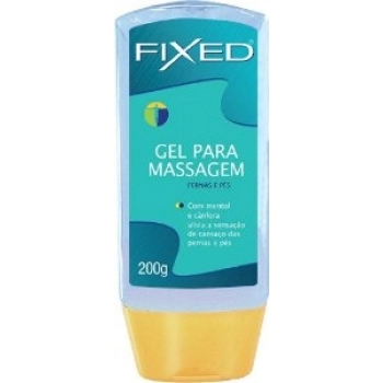 GEL P/ MASSAGEM PERNAS E PES FIXED 200G MENTOL E CANFORA