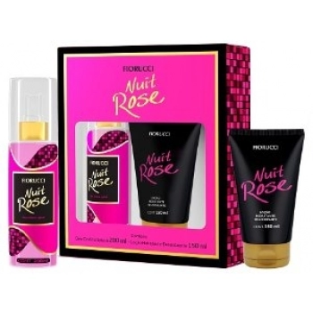 KIT FIORUCCI DEO COL SPLASH FEM 200ML+LOCAO HIDR 150ML NUIT ROSE