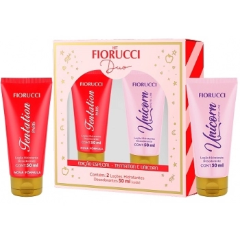 KIT FIORUCCI DUO LOCAO HIDR 50ML 1 UNICORN + 1 TENTATION