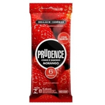 PRESERV PRUDENCE CORES E SABORES C/6 MORANGO