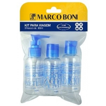 KIT VIAGEM MARCO BONI C/03 FRASCOS PLASTICOS -6111