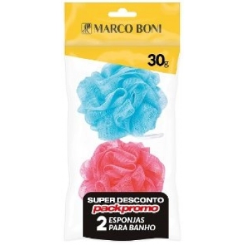 ESPONJA MARCO BONI P/ BANHO C/02 NYLON -8387