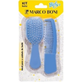KIT MARCO BONI BABY ESCOVA + PENTE -612 BLUE