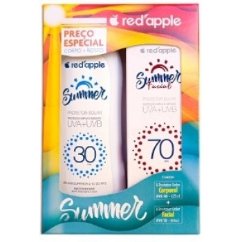 KIT SUMMER PROT SOLAR RED APPLE 125ML FPS30+FACIAL 60ML FPS70
