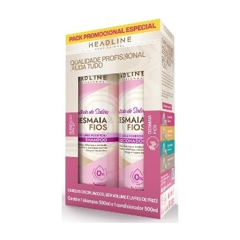 KIT HEADLINE SH+COND 500ML DESMAIA FIOS RESULTADO DE SALAO