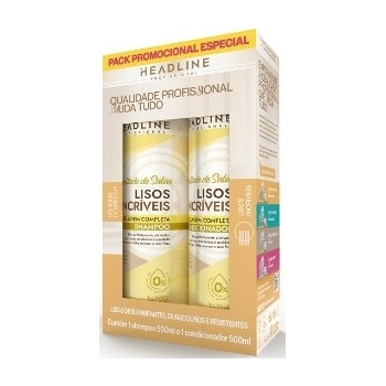 KIT HEADLINE SH+COND 500ML LISOS INCRIVEIS RESULTADO DE SALAO