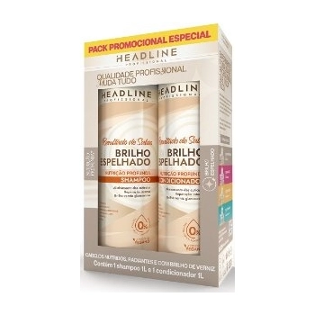 KIT HEADLINE SH+COND 1L BRILHO ESPELHADO RESULTADO DE SALAO