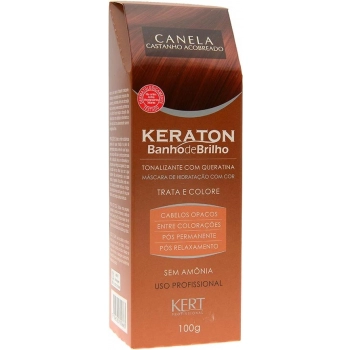 TONALIZANTE BANHO BRILHO KERATON 100GR CANELA CASTANHO ACOBREADO