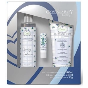 KIT GIOVANNA BABY BODY SPLASH 260ML+LOCAO 200ML+LIP BALM 3,5G BLUEBERRY
