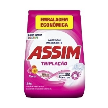 SABÃO EM PO ASSIM 1,6K TRIPLACAO FLORAL EMB ECONOMICA
