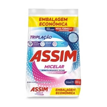 SABÃO EM PO ASSIM 800G TRIPLACAO MICELAR EMB ECONOMICA