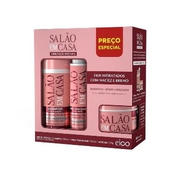 KIT EICO TRAT + FLUIDO SALAO EM CASA 840ML HIDRATACAO INTENSIVA