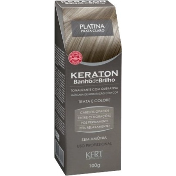 TONALIZANTE BANHO BRILHO KERATON 100GR PLATINA PRATA CLARO