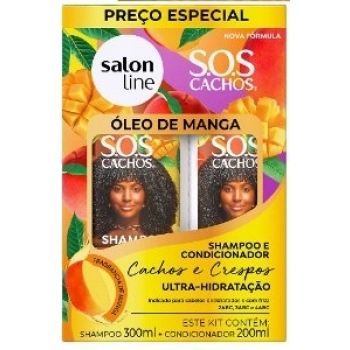 KIT S LINE SH 300ML+COND 200ML SOS CACHOS OLEO DE MANGA