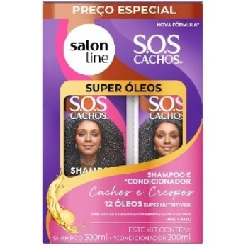 KIT S LINE SH 300ML+COND 200ML SOS CACHOS SUPER OLEOS