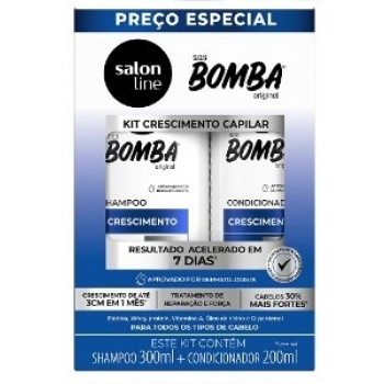 KIT S LINE SH 300ML+COND 200ML SOS BOMBA 200ML ORIGINAL CRESCIMENTO