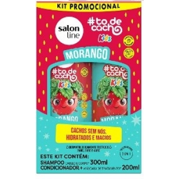 KIT SH 300ML+COND 200ML S LINE TODECACHO KIDS MORANGO