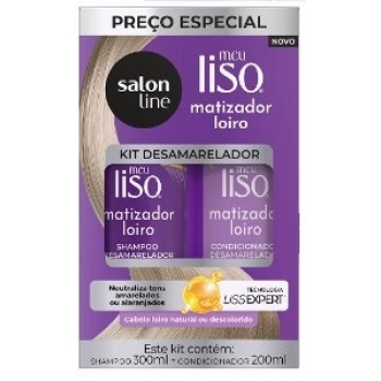 KIT SH 300ML+COND 200ML S LINE MEU LISO MATIZADOR LOIRO